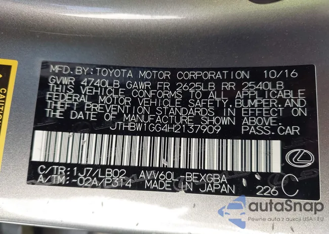 JTHBW1GG4H2137909: 44508763