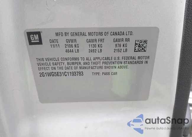 2G1WG5E31C1193783: 44508888