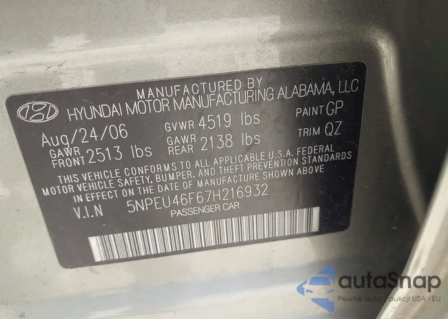 5NPEU46F67H216932: 44508970