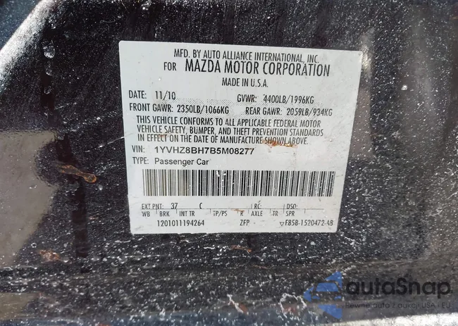 1YVHZ8BH7B5M08277: 44509021