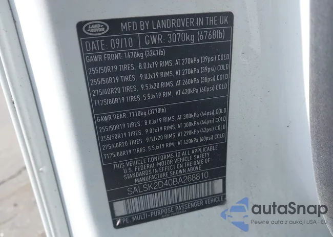 SALSK2D40BA268810: 44509088