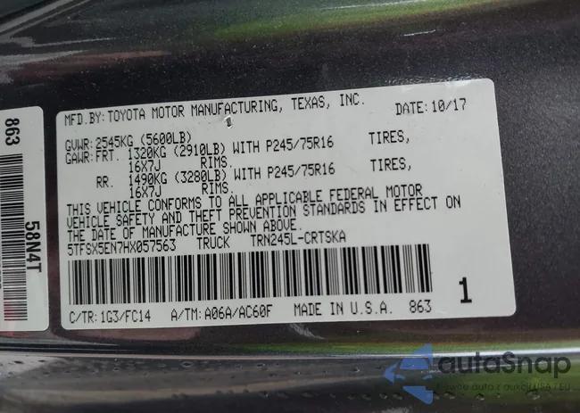 5TFSX5EN7HX057563: 44509089