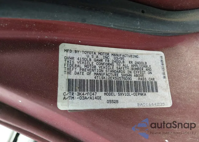 4T1SK12EXSU576090: 44508329