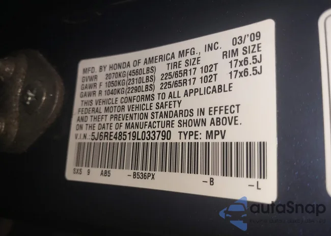 5J6RE48519L033790: 44508350