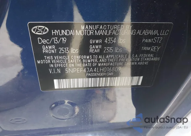 5NPEF4JA4LH016809: 44508399