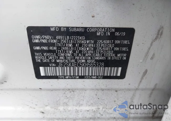 JF2SKAEC5KH565328: 44508442