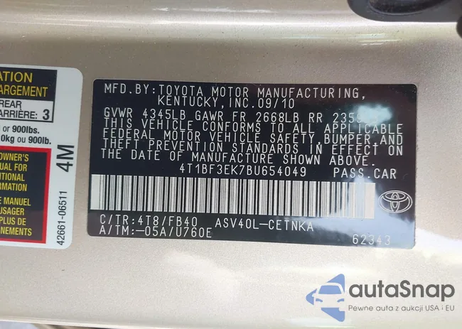 4T1BF3EK7BU654049: 44508457