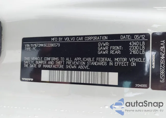 YV1672MK6C2286579: 44508549