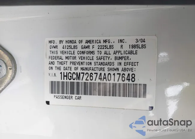 1HGCM72674A017648: 44509735