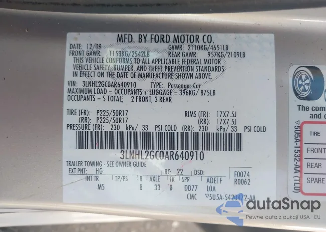 3LNHL2GC0AR640910: 44509840