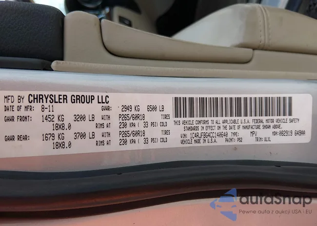 1C4RJFBG4CC140640: 44509960