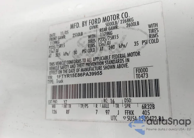 1FTYR15E86PA39955: 44509983