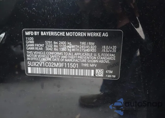 5UX2V1C02M9F11501: 44510108