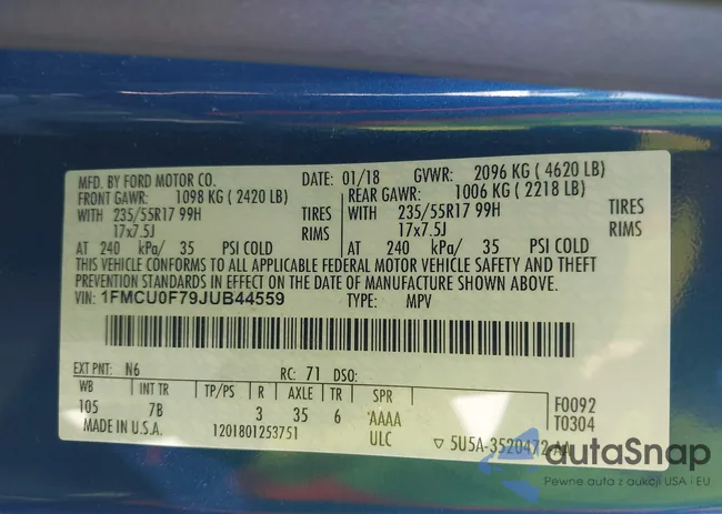 1FMCU0F79JUB44559: 44510188