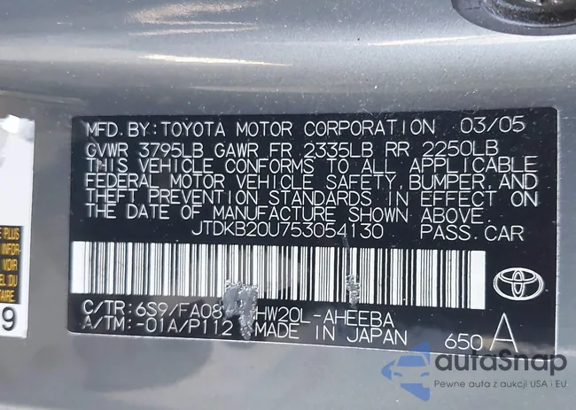 JTDKB20U753054130: 44509374