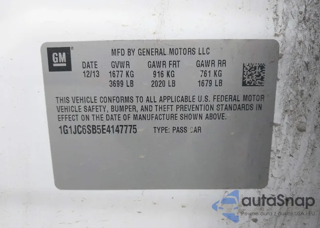 1G1JC6SB5E4147775: 44509458