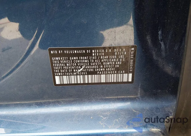 3VWD17AU9JM762053: 44509506