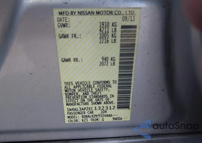 1N4AL3AP2EC132312: 44509548