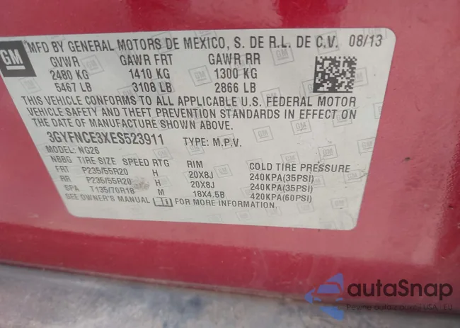 3GYFNCE3XES523911: 44510741