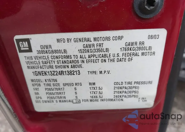 1GNEK13Z24R138213: 44510808