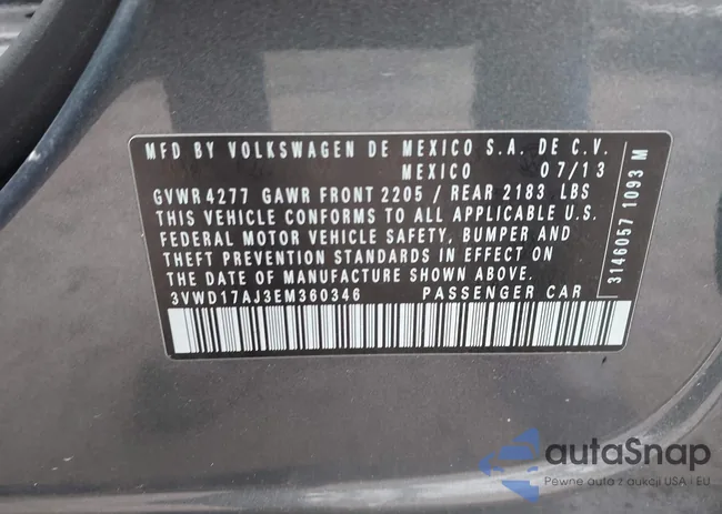 3VWD17AJ3EM360346: 44510824