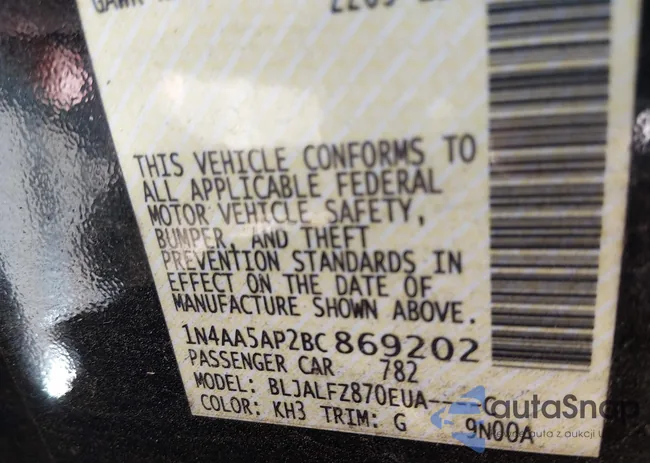 IN4AA5AP2BC869202: 44510830