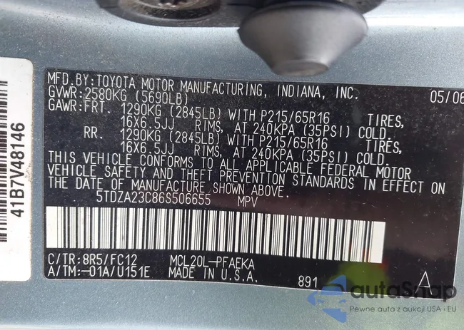 5TDZA23C86S506655: 44510846