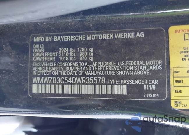 WMWZB3C54DWR35578: 44510960