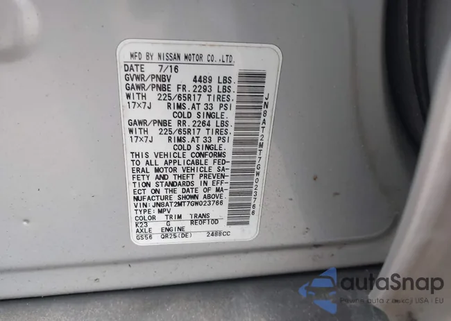 JN8AT2MT7GW023766: 44511045