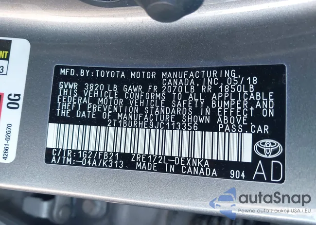 2T1BURHE9JC113356: 44511046