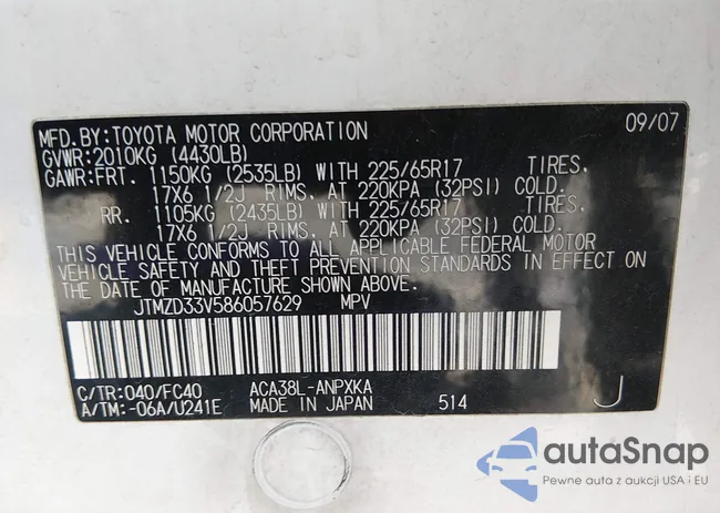 JTMZD33V586057629: 44511154