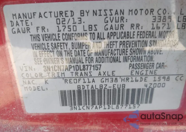 3N1CN7AP1DL877157: 44511182