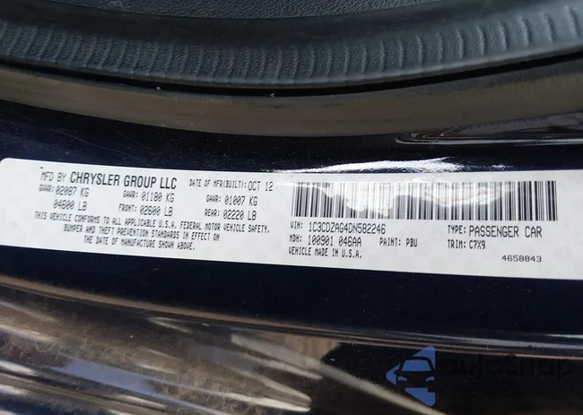 1C3CDZAG4DN582246: 44511189