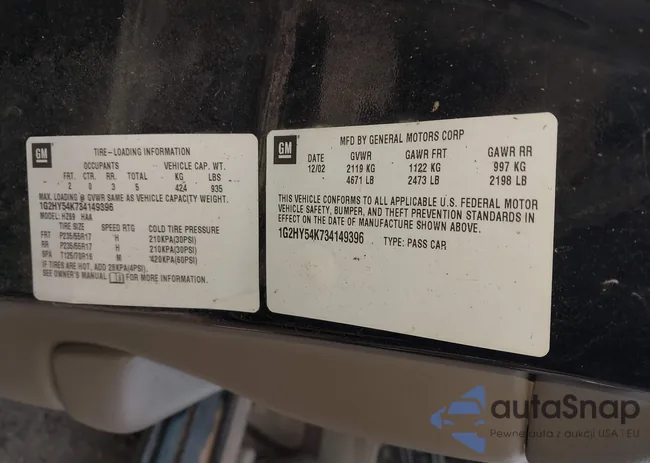 1G2HY54K734149396: 44510370