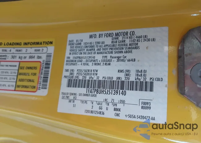 1FATP8UH5J5139140: 44510468