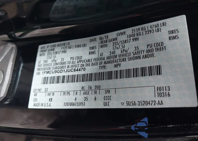 1FMCU9GD1JUC84470: 44510484