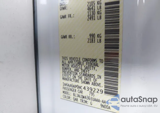 1N4AA6AP0HC439229: 44510487