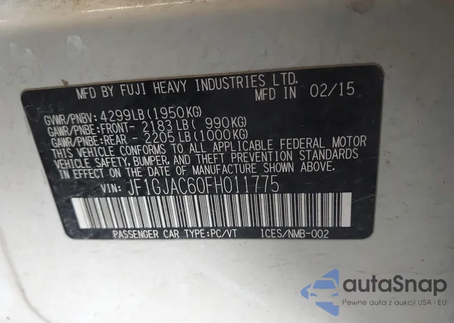 JF1GJAC60FH011775: 44510508