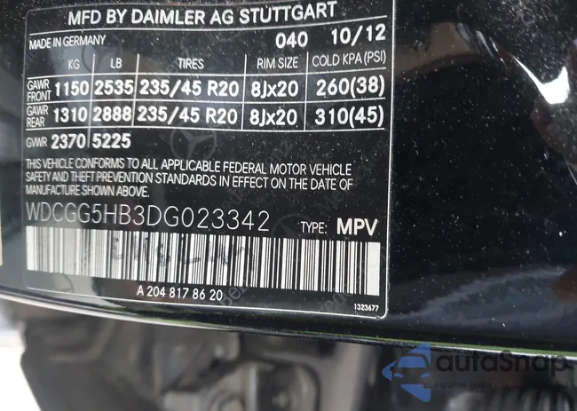 WDCGG5HB3DG023342: 44511683