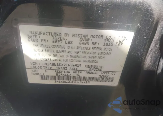 3N1AB61EX7L636419: 44511691