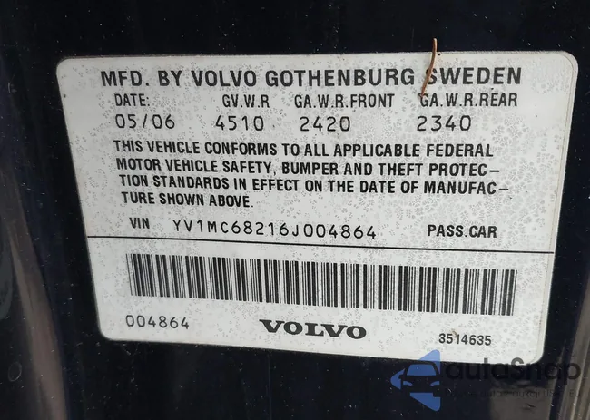 YV1MC68216J004864: 44511808