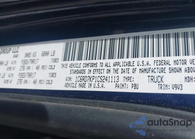 1C6RD7KP1CS241113: 44511814