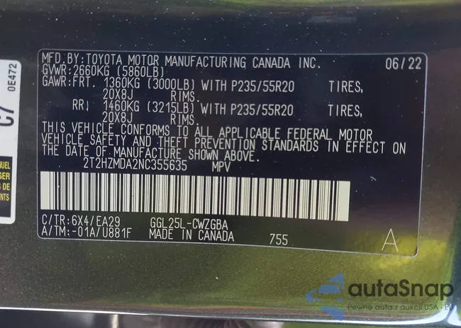 2T2HZMDA2NC355635: 44511917