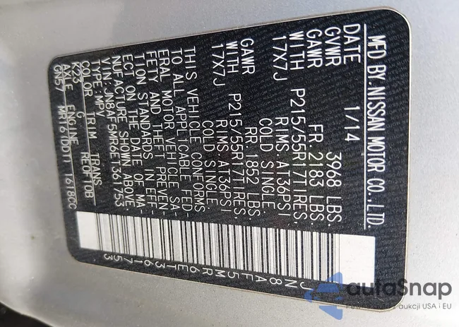 JN8AF5MR6ET361753: 44511954