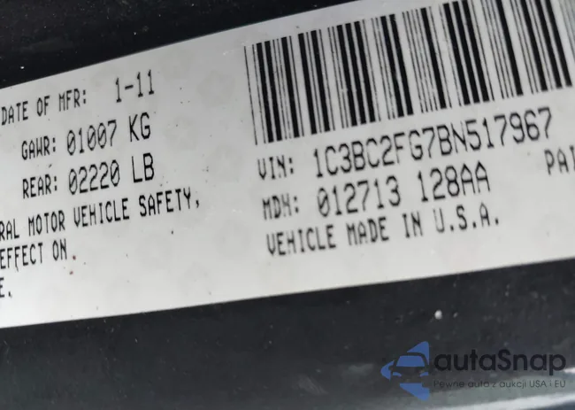 1C3BC2FG7BN517967: 44512093