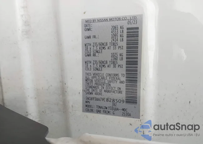 5N1BT3BA7PC828509: 44512120