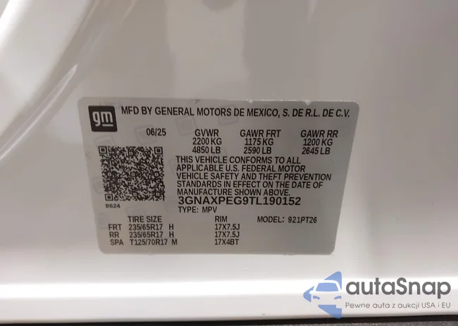 3GNAXPEG9TL190152: 44512142