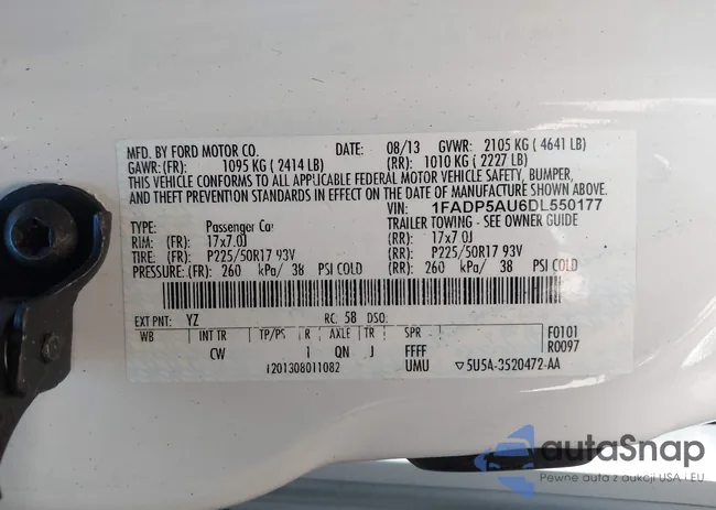 1FADP5AU6DL550177: 44511283