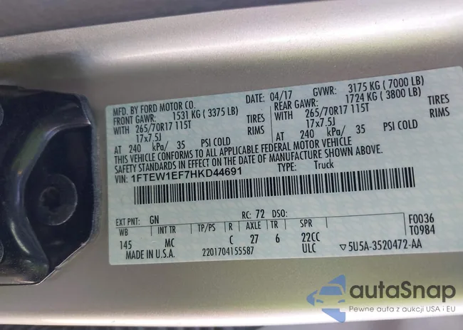 1FTEW1EF7HKD44691: 44512759