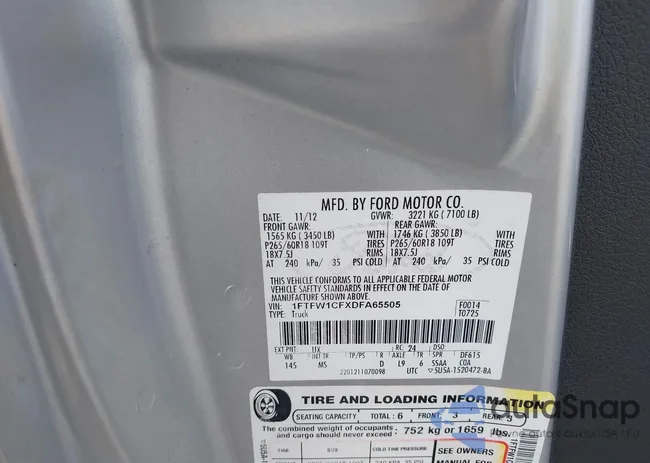 1FTFW1CFXDFA65505: 44512953